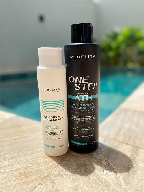Kit Rubelita Progressiva One Step 1L + Shampoo Antirresíduo