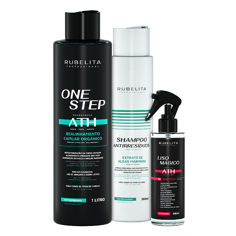 Kit Realinhamento One Step 1L Protetor Termico Liso Mágico