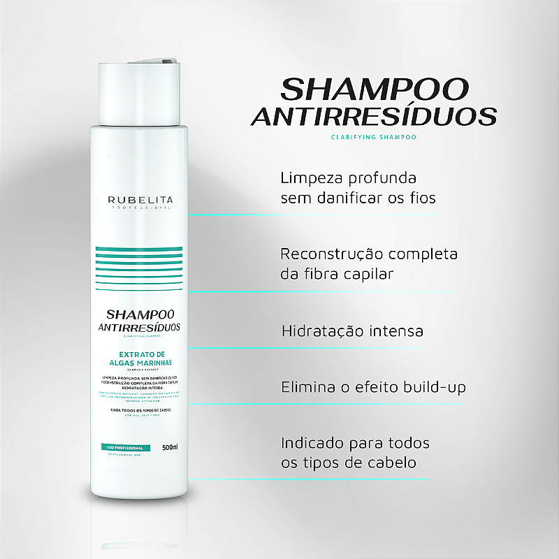 Kit Rubelita Progressiva One Step 1L + Shampoo Antirresíduo