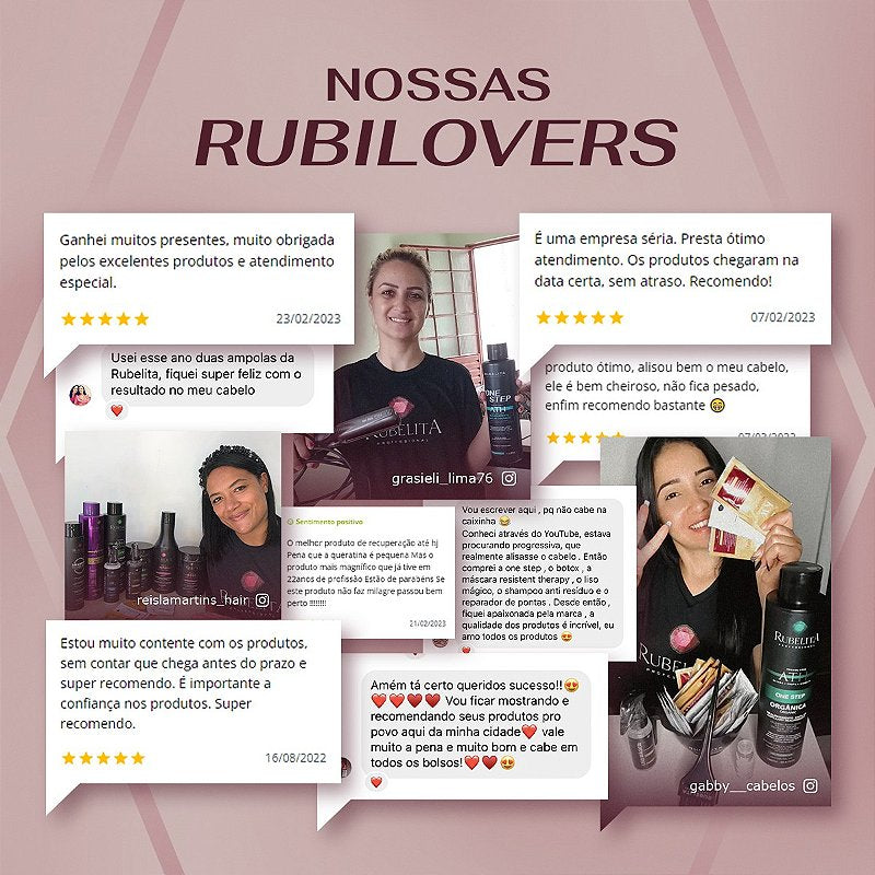 Kit Rubelita Progressiva One Step 1L + Shampoo Antirresíduo